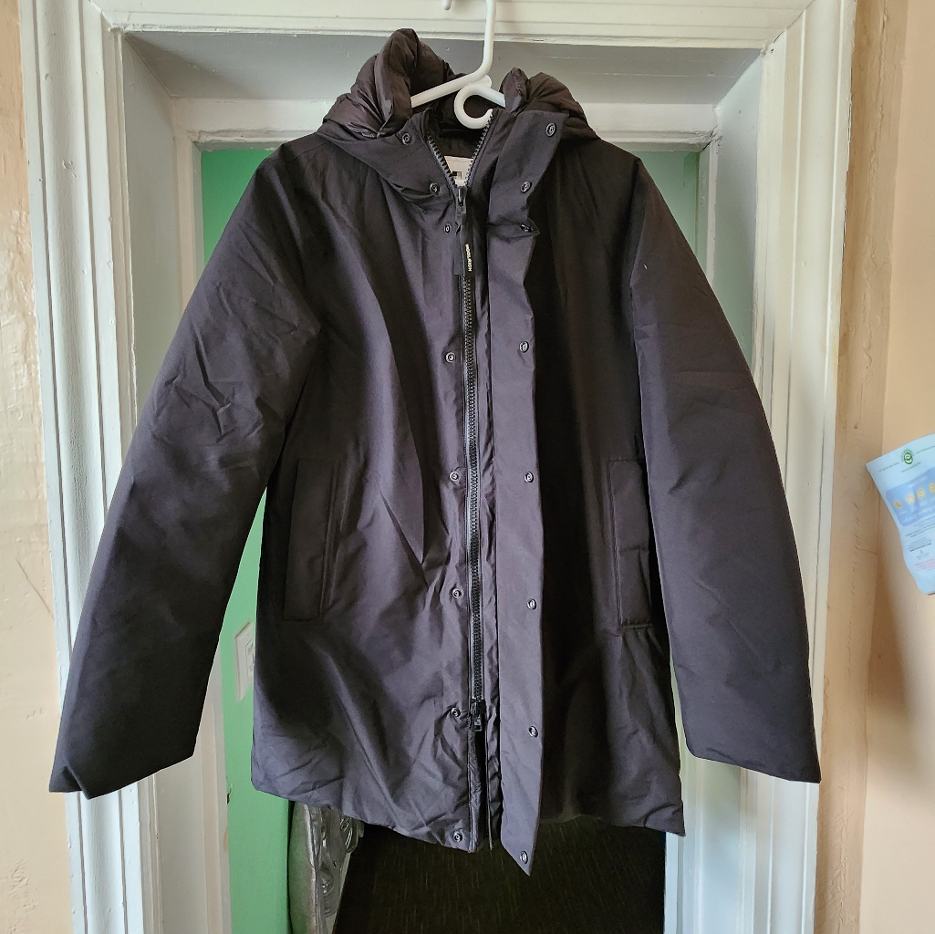 Woolrich Black 3/4 Coat Puffy Prescott Parka.